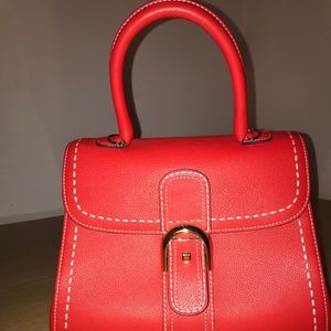 Authentic DELVAUX Brillant MM S Rodéo Surpiqué Con